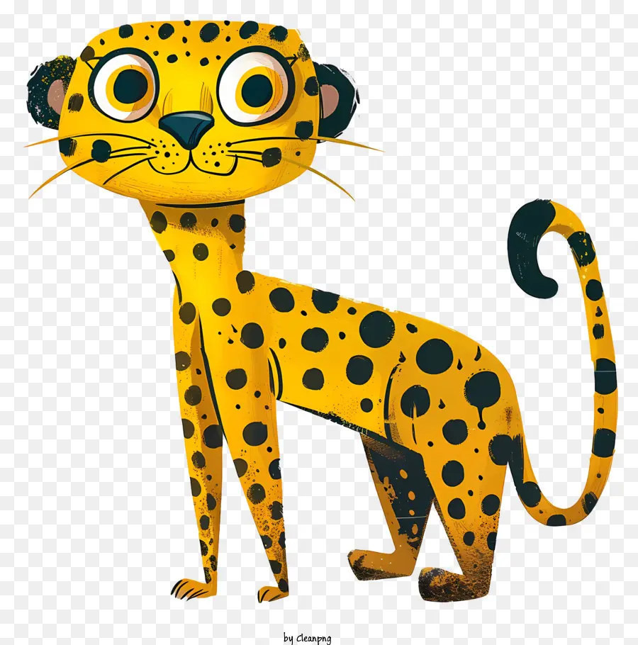 Personaggio leopardo dei cartoni animati maculato