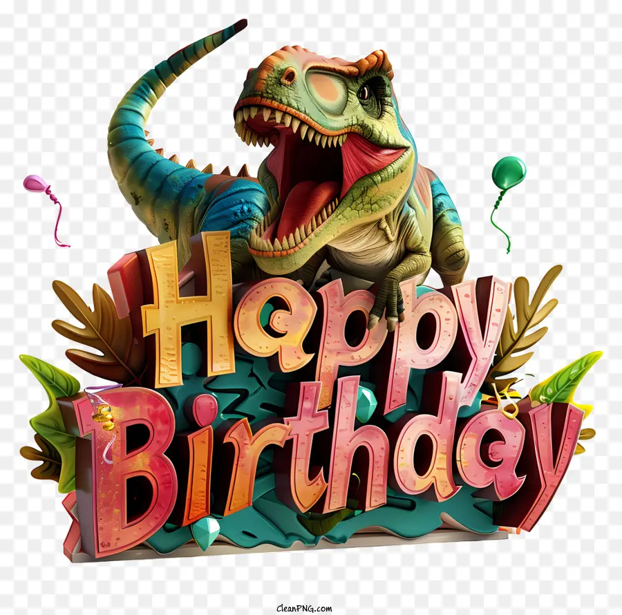 Alles Gute zum Geburtstag im Dinosaurier-Stil