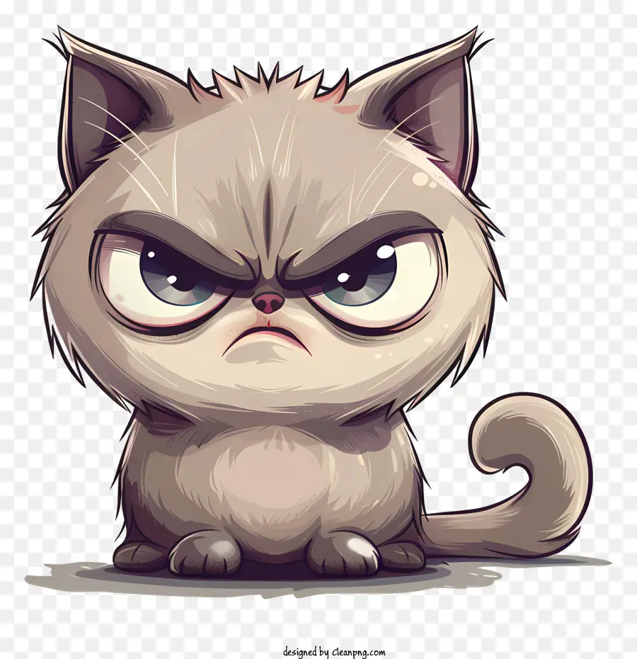 Grumpy Cartoon Cat