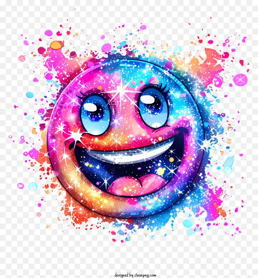 Bunte Smiley-Gesichtsillustration