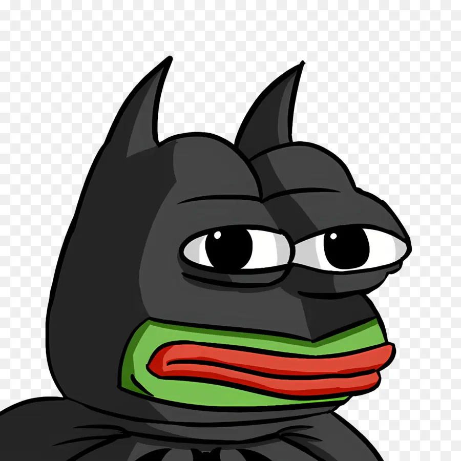 Pepe der Frosch verkleidet als Batman