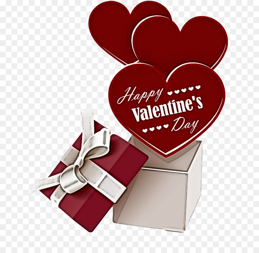 Cuore rosso con confezione regalo per San Valentino