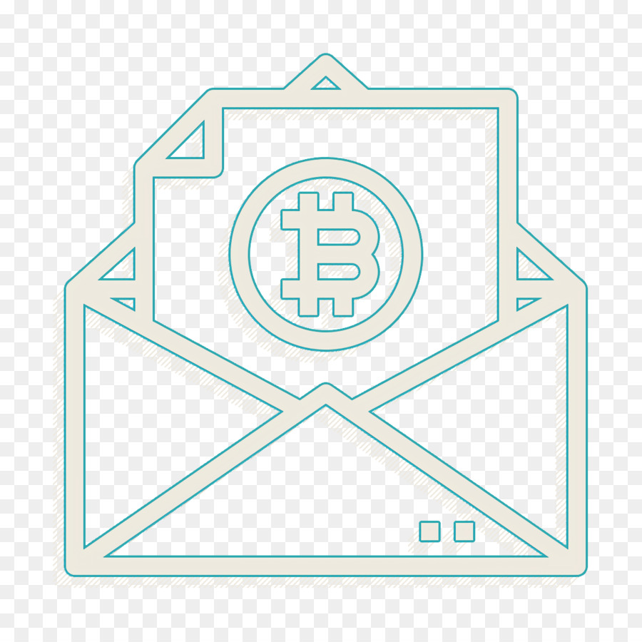 Bitcoin in Envelope Icon