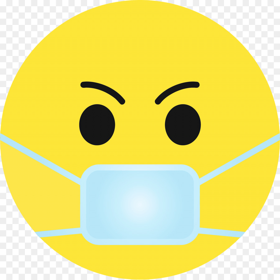 Emoji con maschera facciale malata