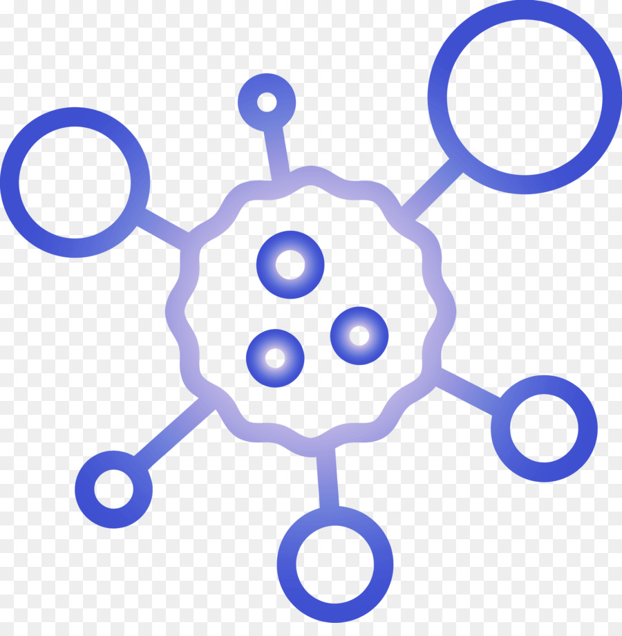 Blue Molecule Structure Diagram