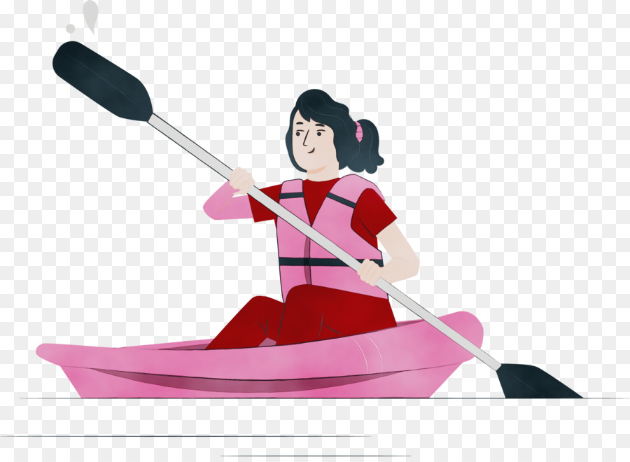 Illustrazione di kayak da donna