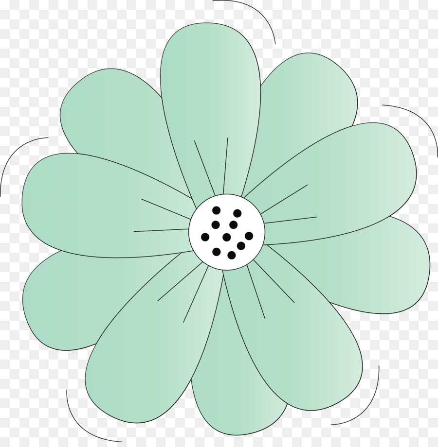 Illustrazione semplice del fiore verde