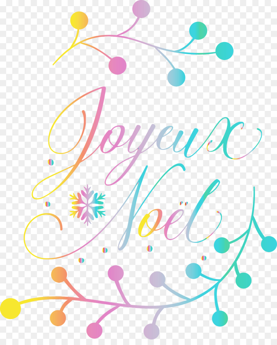 Auguri di Natale colorati di Joyeux Noël