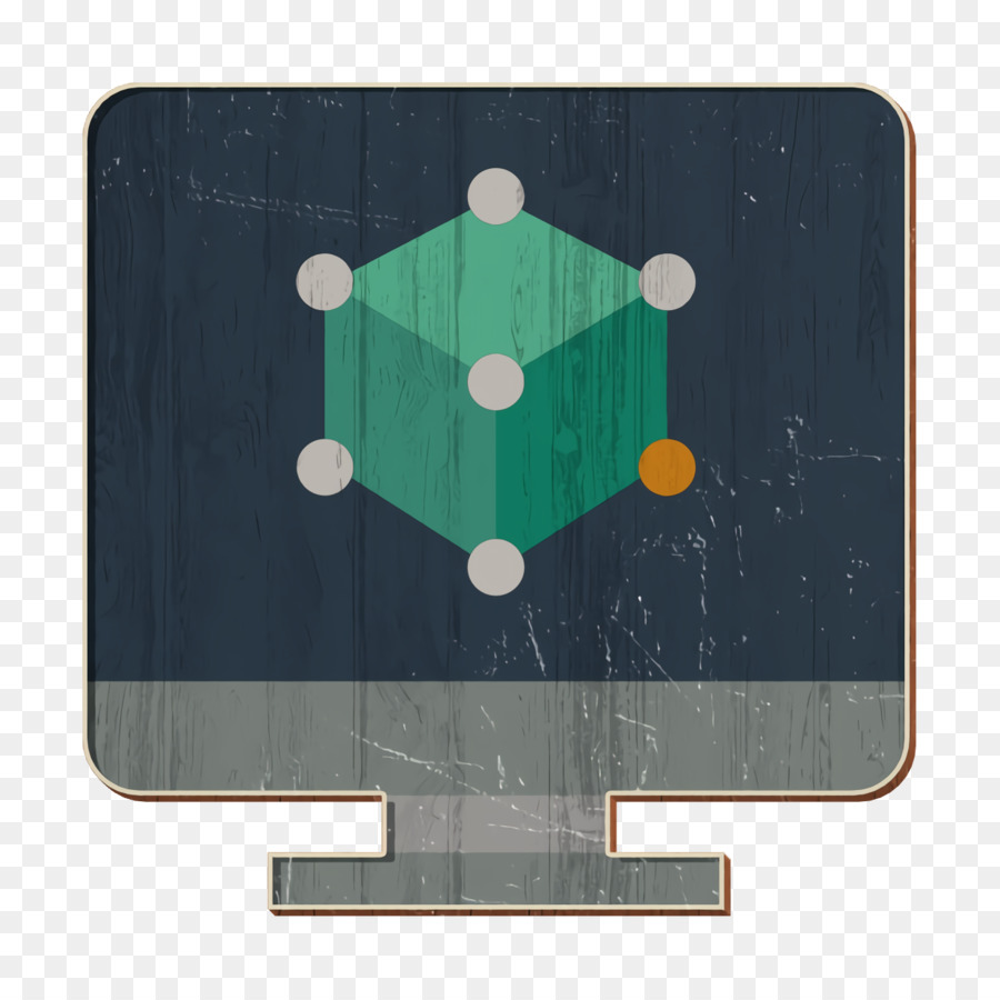 Spielentwicklungssymbol 3D Modellierungssymbol Monitorsymbol