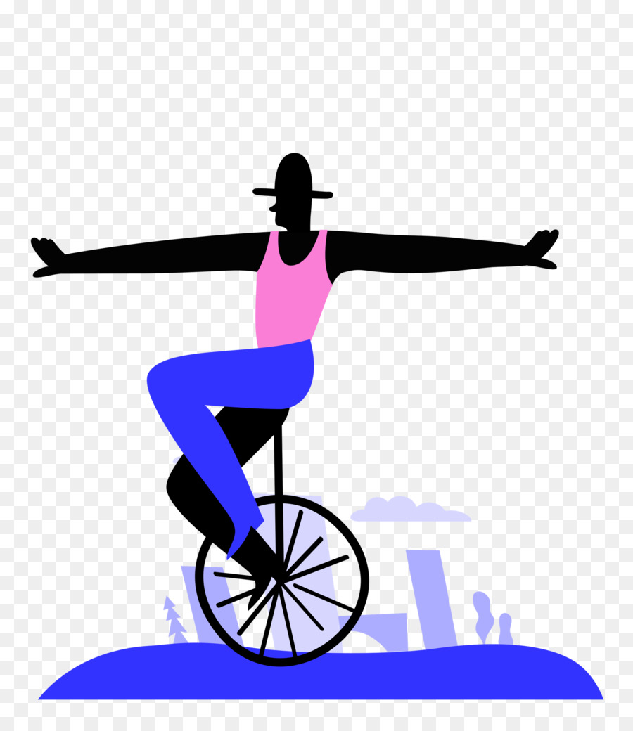 Unicyclist thực hiện hành động cân bằng