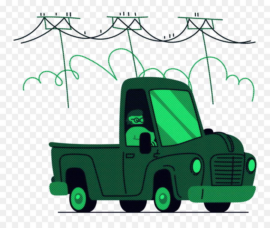 Gelbe Pickup-Truck-Illustration