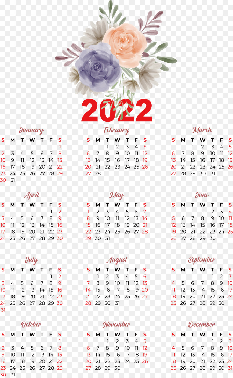 Kalender 2022 für die Jahresplanung