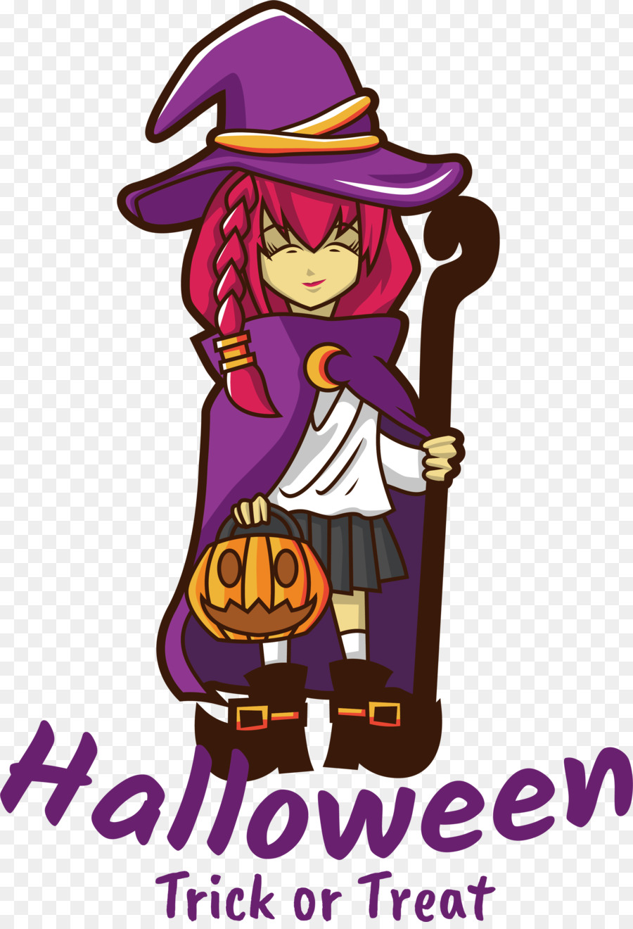 Personaggio della strega di Halloween