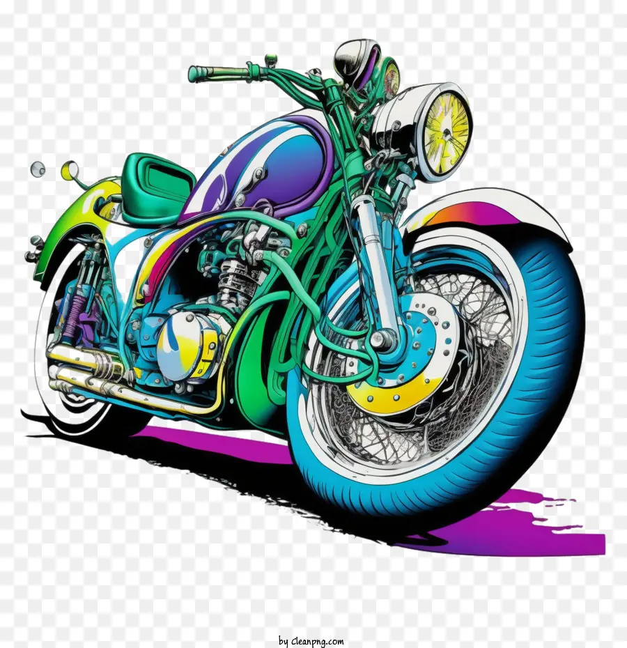 Arte motociclistica colorata