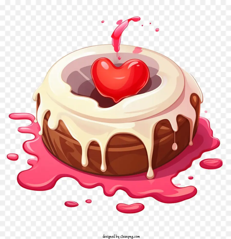 Deliziosa torta con decorazione a cuore