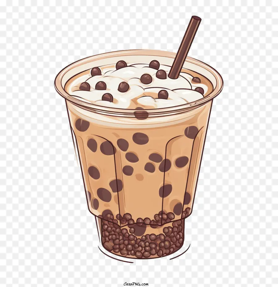 Delicious Bubble Tea with Boba