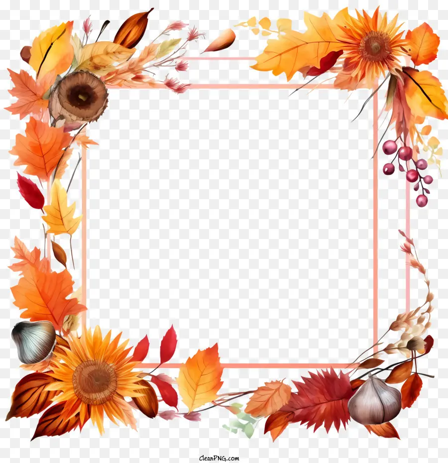 Autumn Leaves Decorative Frame