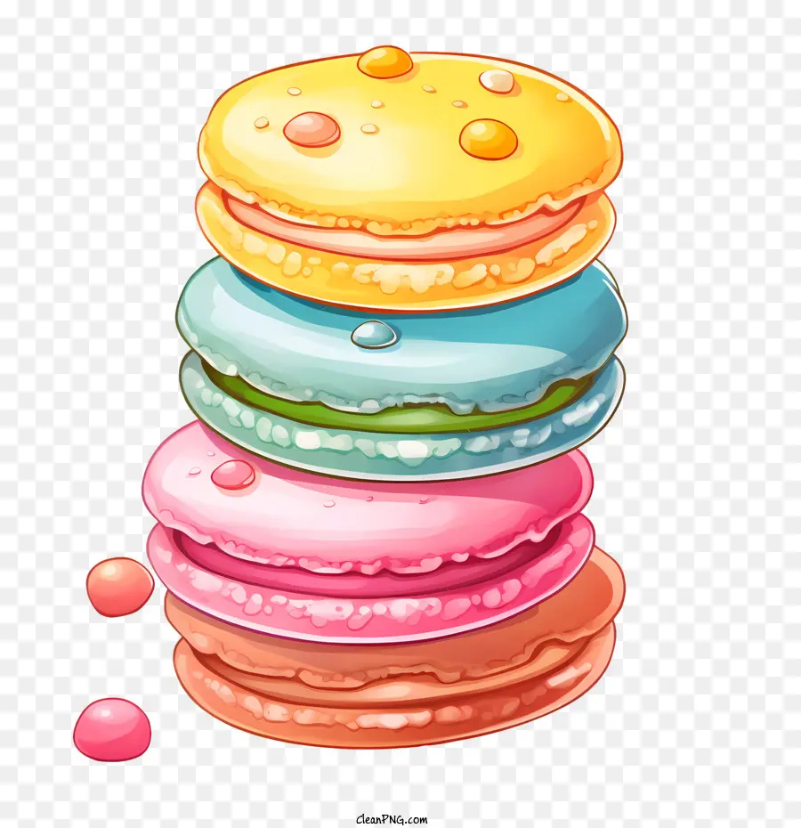 Stapel bunter Macarons