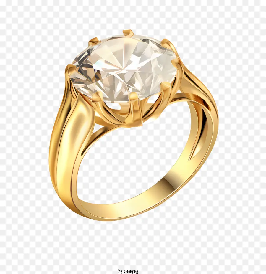 Elegante anello in oro con diamanti