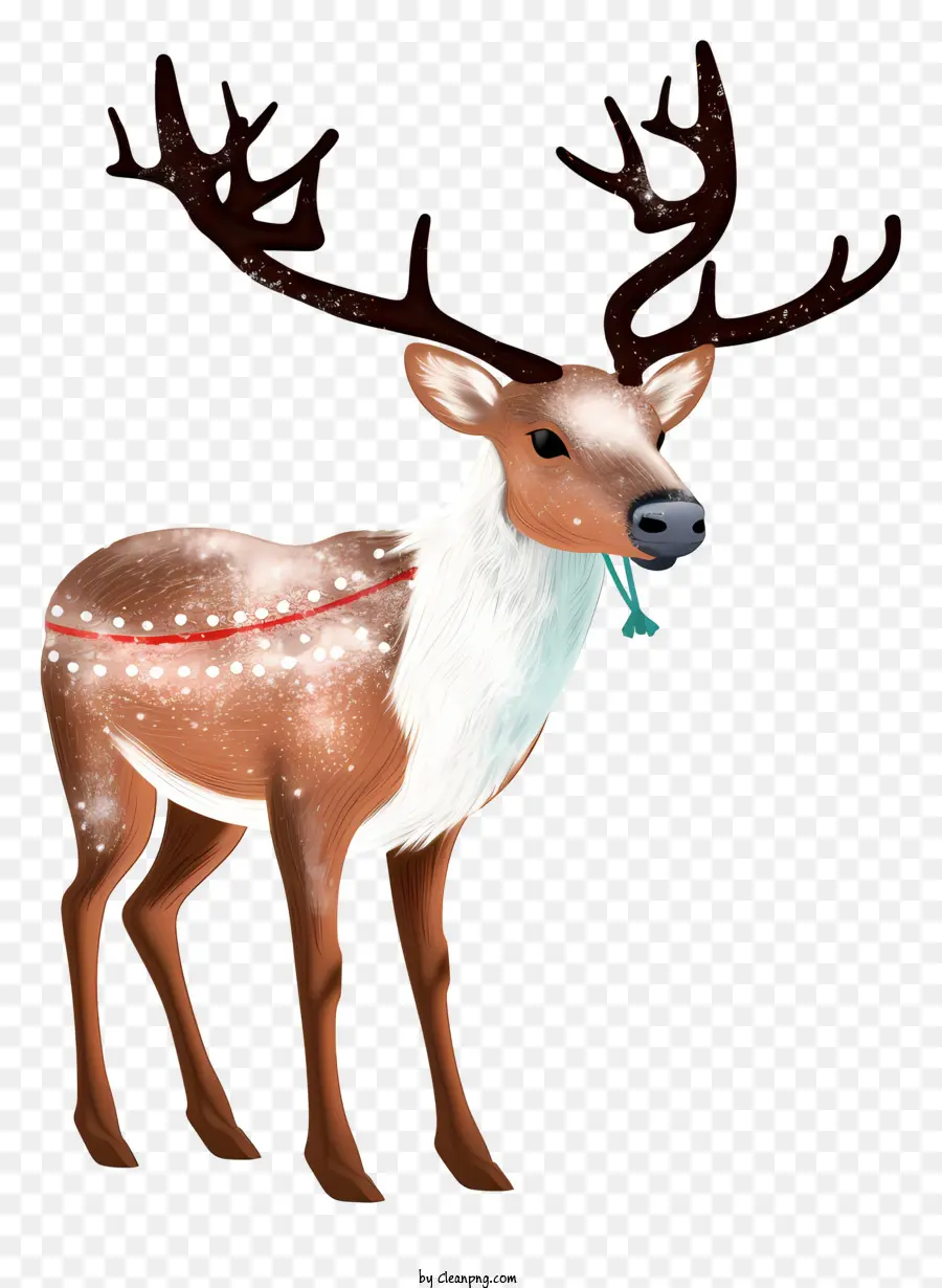 Festive Reindeer with Antlers