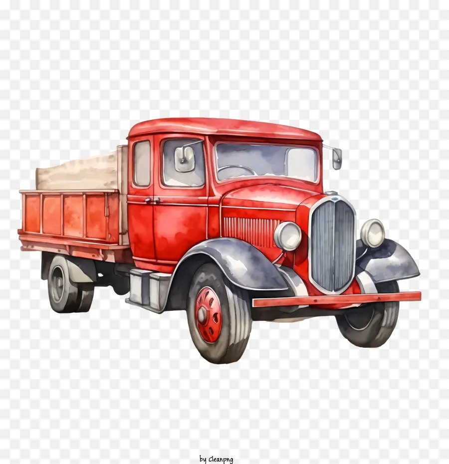 Roter Oldtimer-LKW