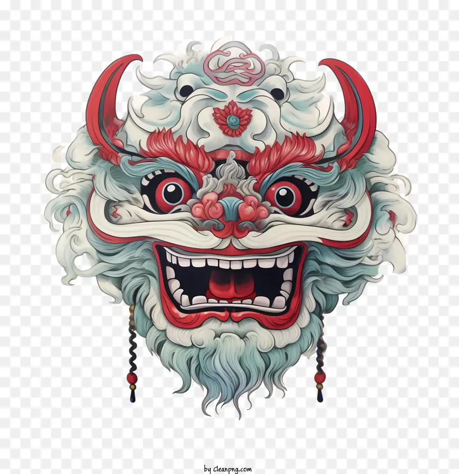 Traditionelle chinesische Löwentanzmaske