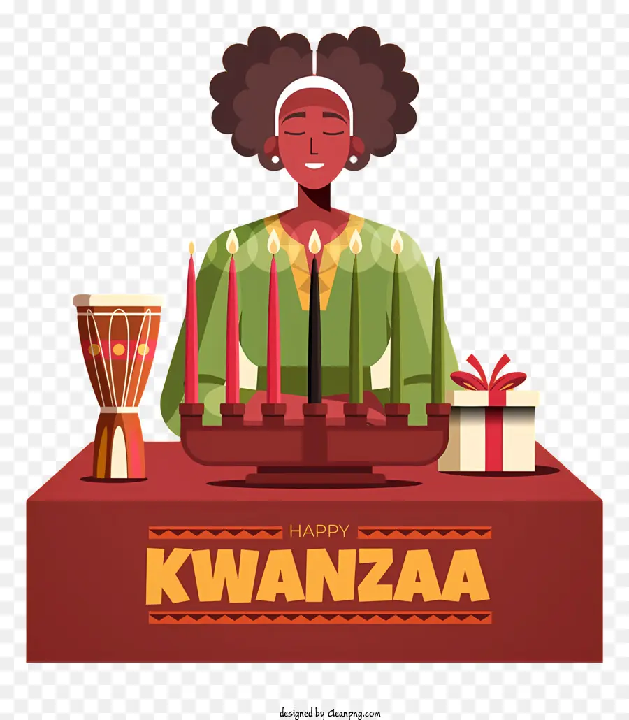 Celebrazione di Kwanzaa con candele