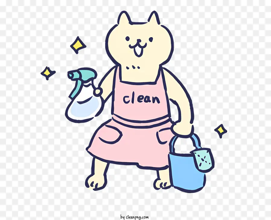 Cat Doing Cleaning