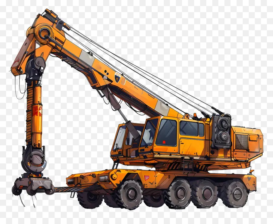 Yellow Crane Vehicle