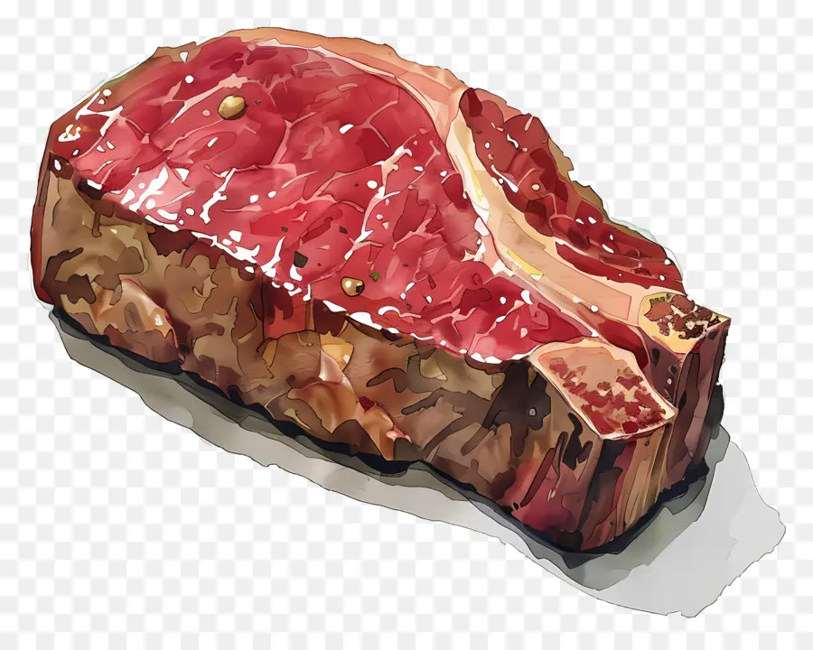 Illustrazione della bistecca cruda