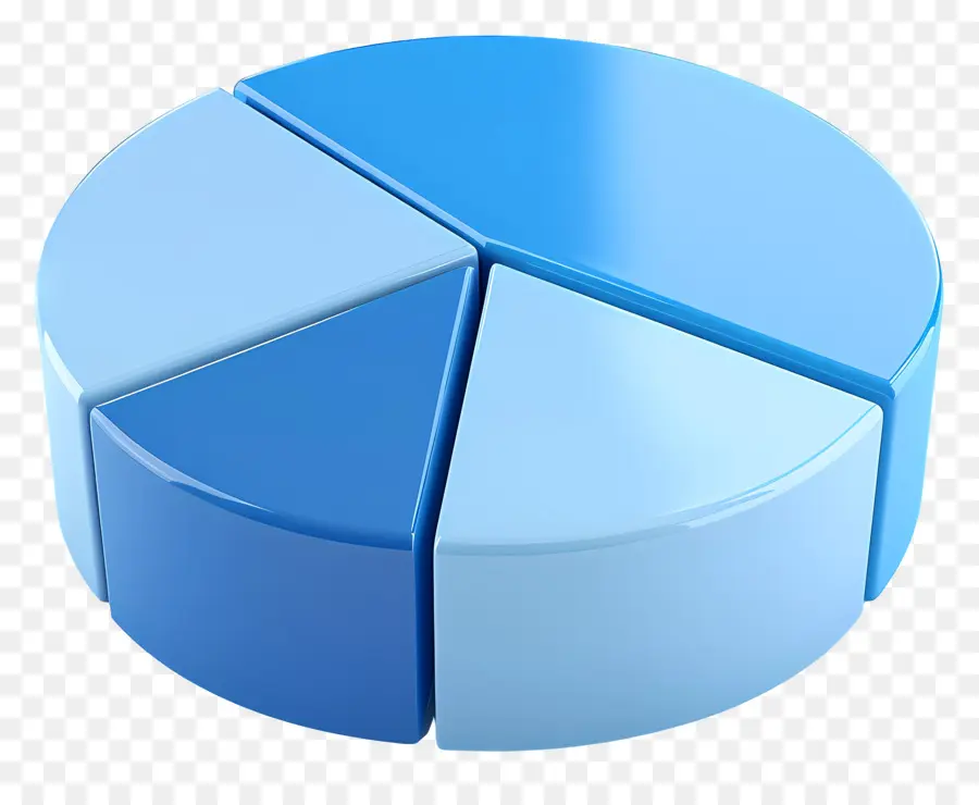 Grafico a torta blu per l'analisi dei dati