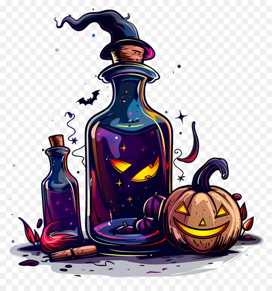 Chai lọ thuốc Halloween ma quái với bí ngô