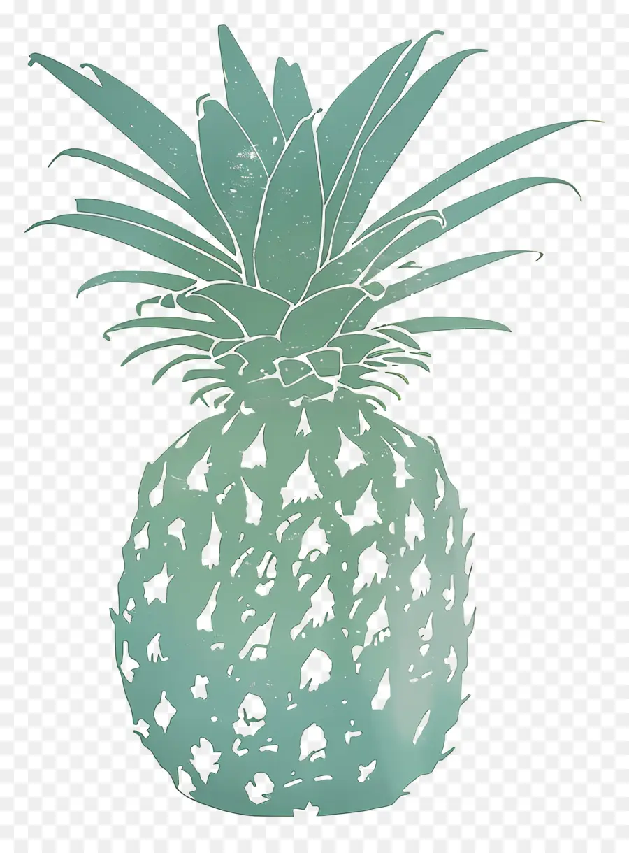 Grüne Ananas-Silhouette