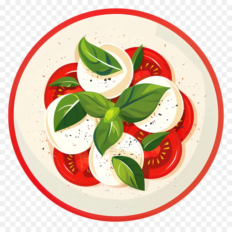 Salad Caprese với cà chua và mozzarella