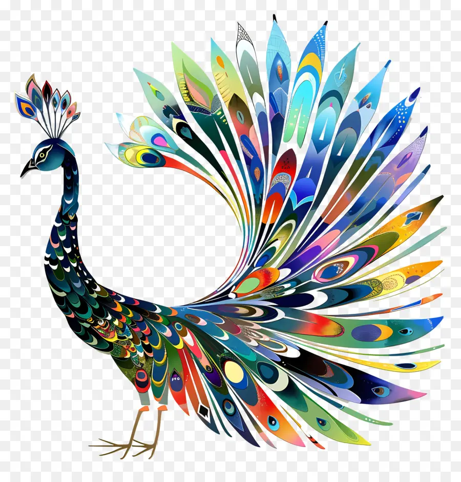 Colorful Peacock Illustration