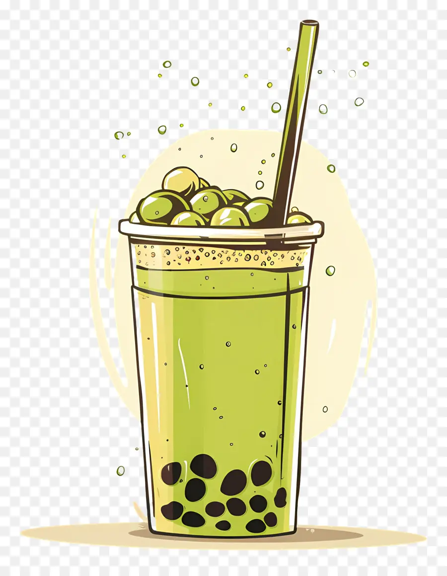 Tè verde rinfrescante con Boba