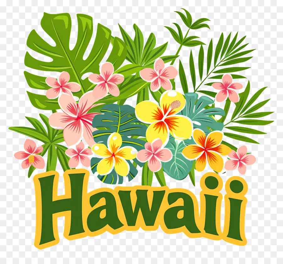 Hawaii con fiori tropicali