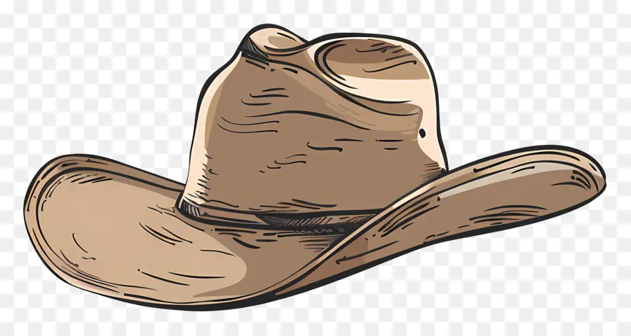 Illustrazione del cappello da cowboy marrone