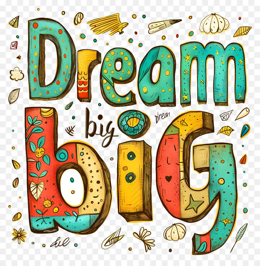 Motivationstext „Dream Big“