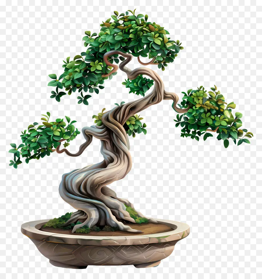 Bonsai-Baum in einem Topf