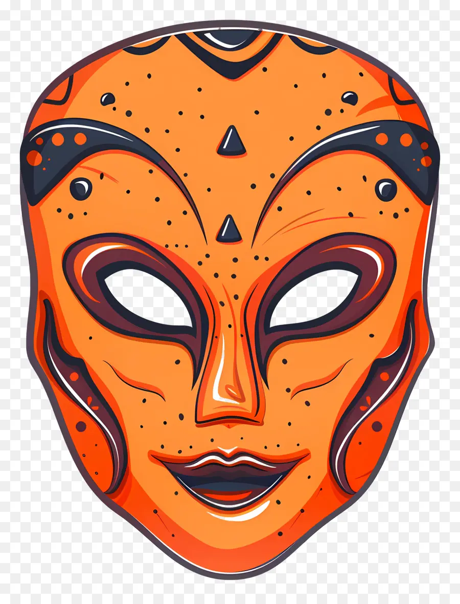 Maschera decorativa arancione