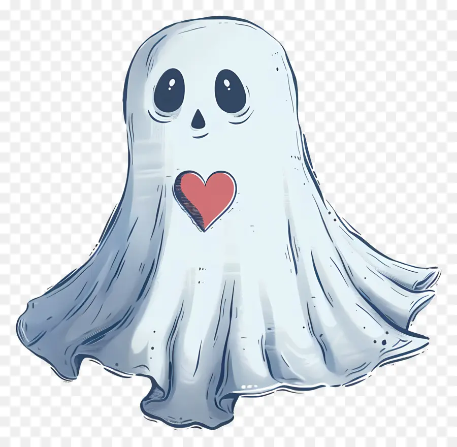 Fantasma carino con cuore