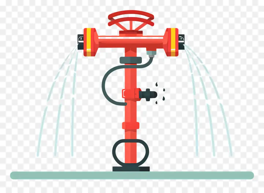 Gartensprinkler in Aktion