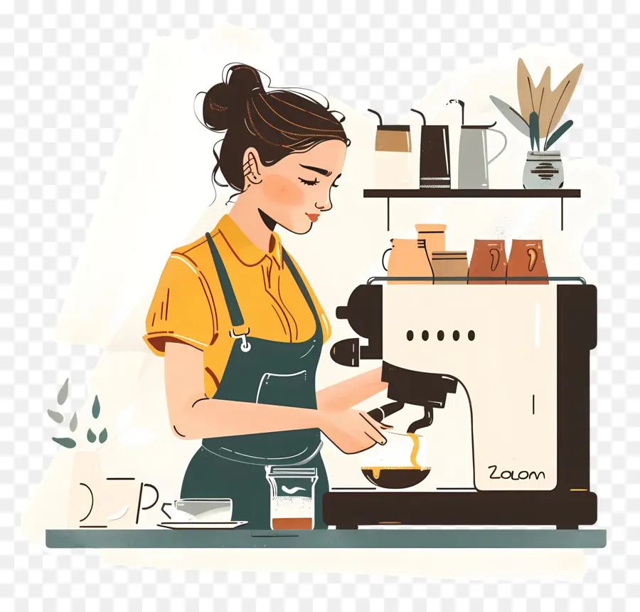 Barista macht Kaffee