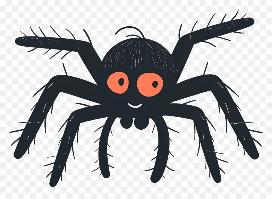 Cute Cartoon Spider with Big Eyes