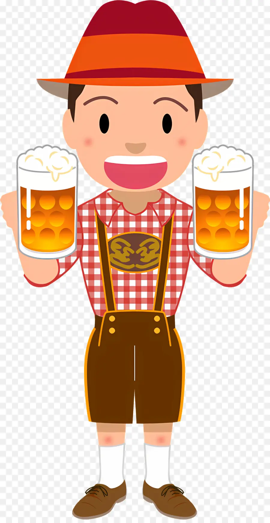 Uomo con birre per l'Oktoberfest