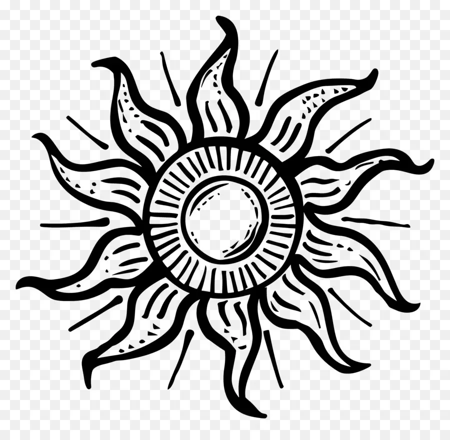 Illustrazione artistica del sole