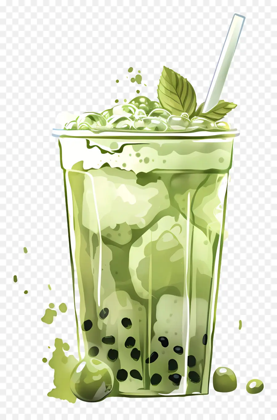 Tè verde rinfrescante con Boba