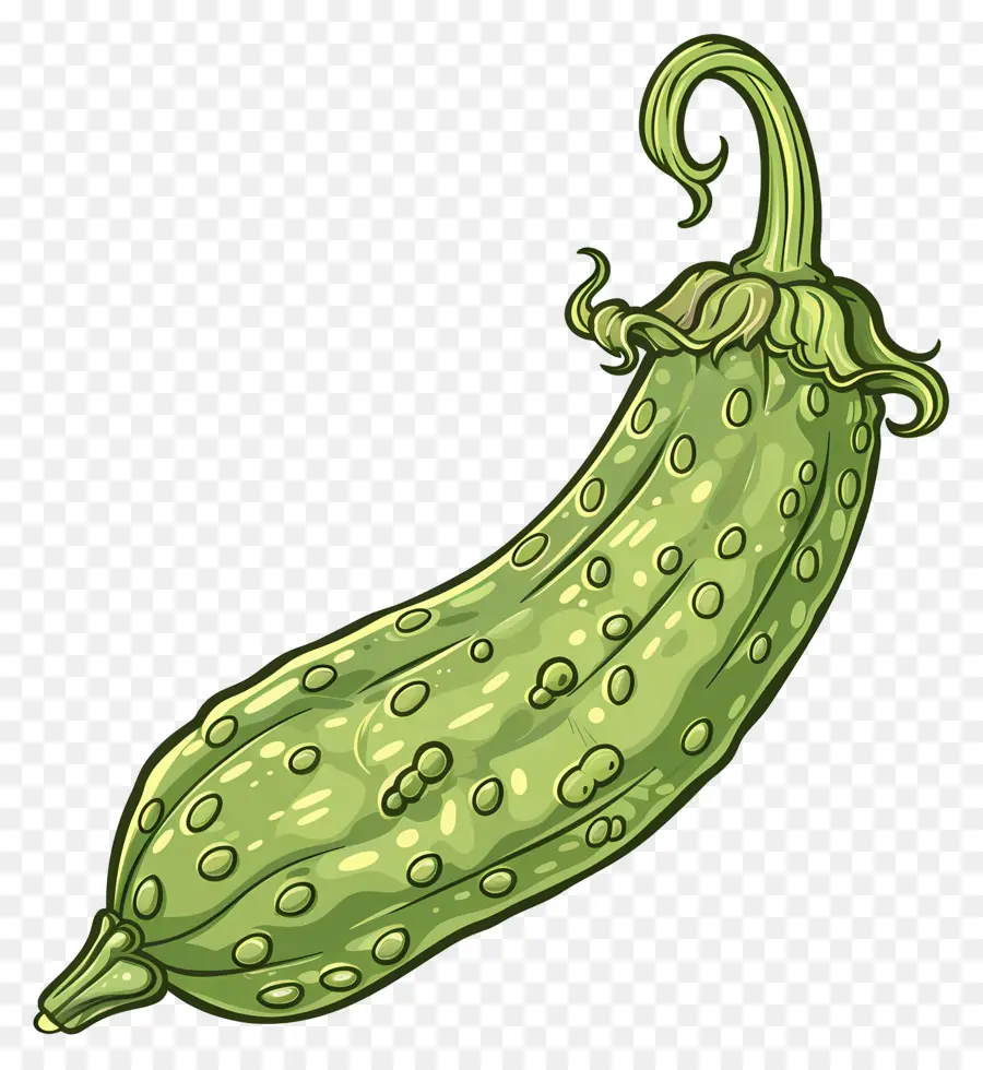 Illustrazione di zucchine verdi