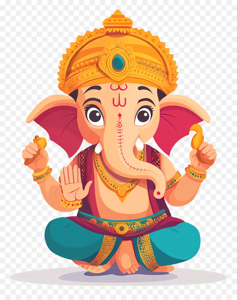 Niedliche Ganesha-Illustration